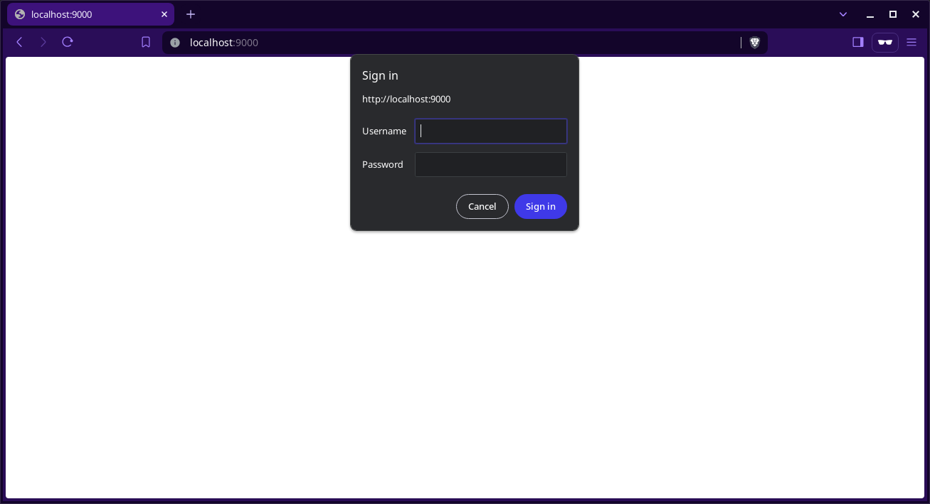 RedisInsight login page